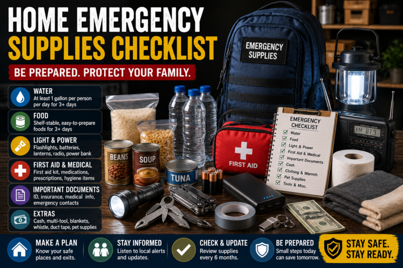 home emergency supplies