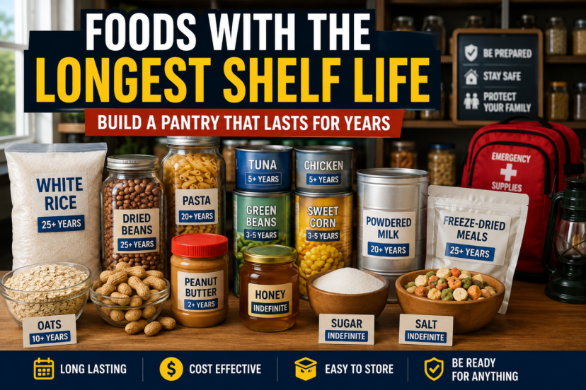 longest shelf life foods