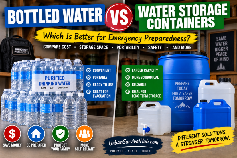 bottled water vs water storage containers